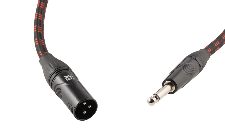 EK Audio Cable Trenzado De Tela Para Micrófono Jack-Xlr Macho 9 Metros SFXJ002