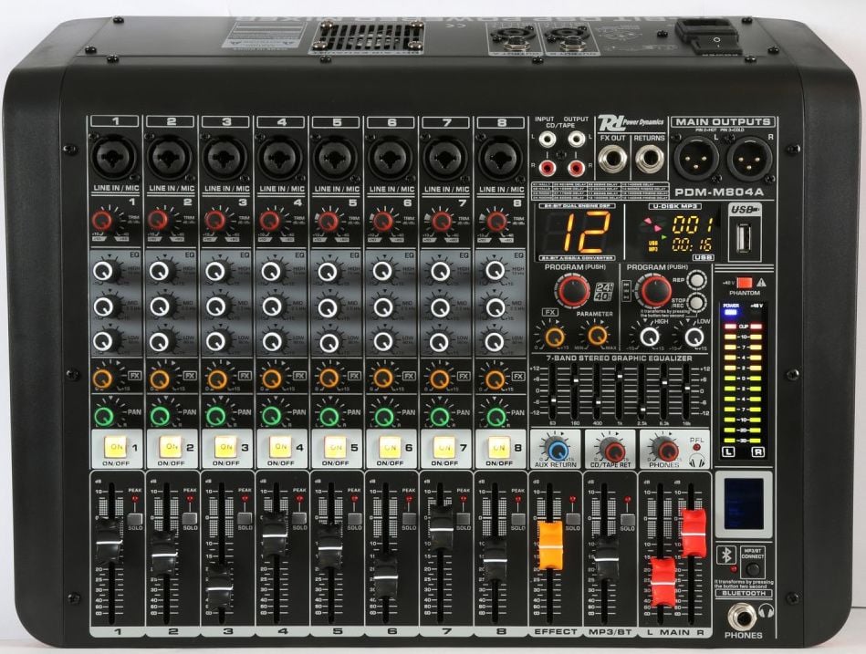 Power Dynamics PDM-M804A Mezclador directo amplificado 8 canales 172614 PDM-M804A