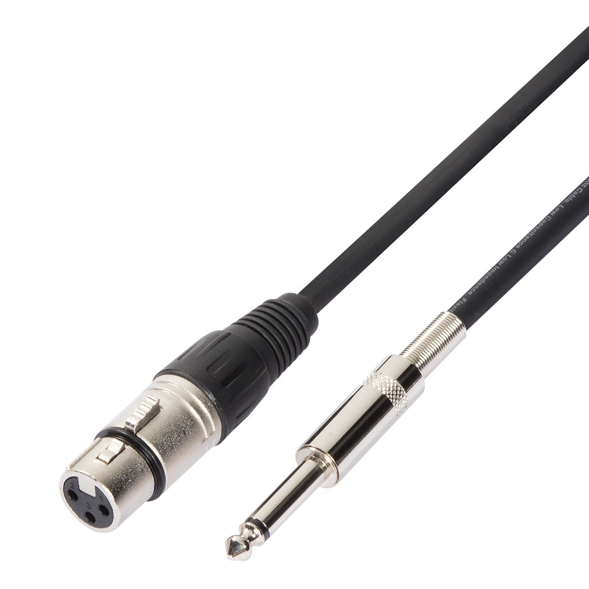 Soundsation Cable de micrófono balanceado EMCXJ-10BK XRL 3P F - Conector MONO de EMCXJ-10BK