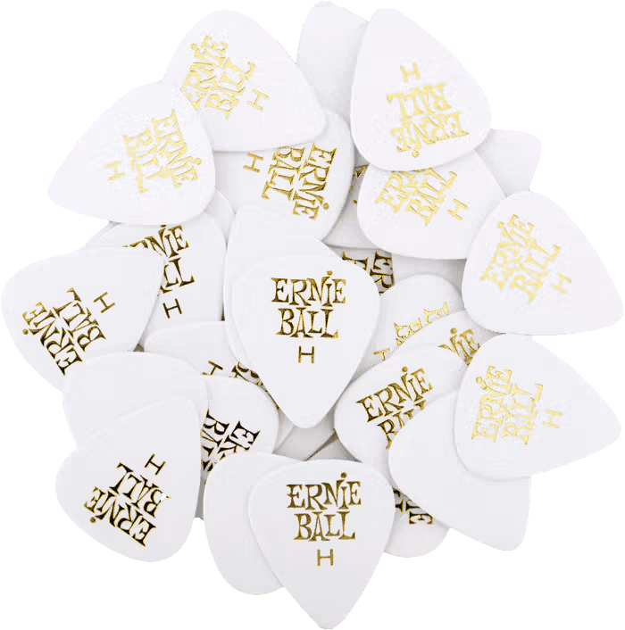 ERNIE BALL Pack 144 Ud. Púas Celluloid Blanca - Heavy (0,94 Mm) AEB9121
