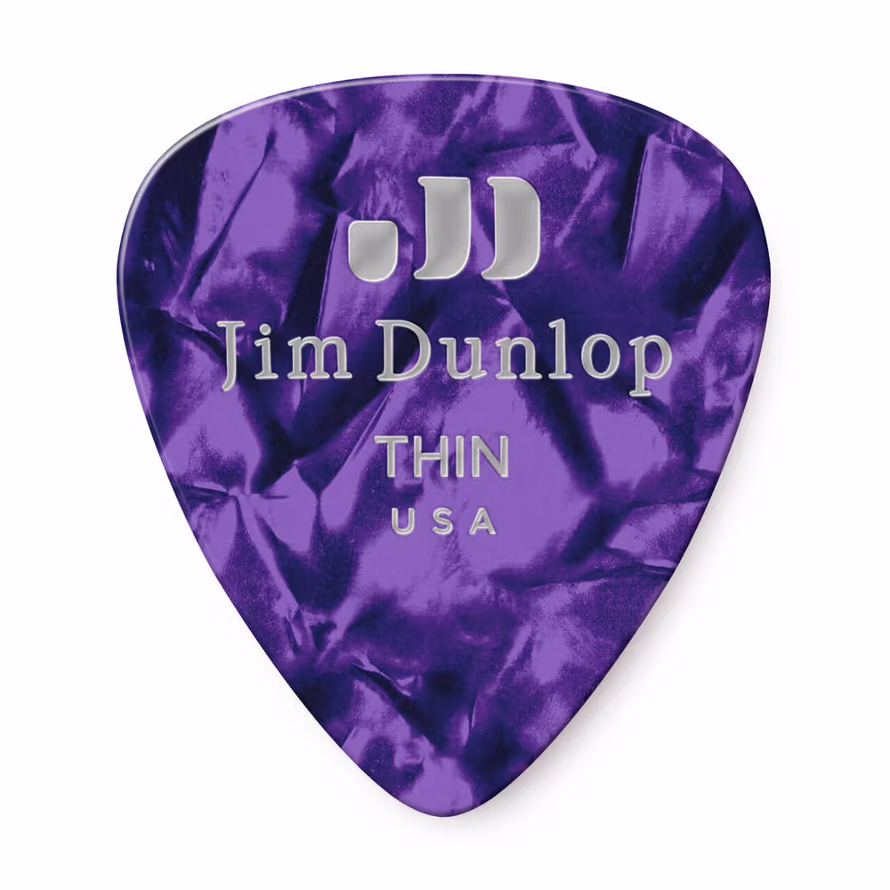 Dunlop Pack 12 Púas Genuine Celluloid Classic Tuquoise - Thin ADU483P11TH