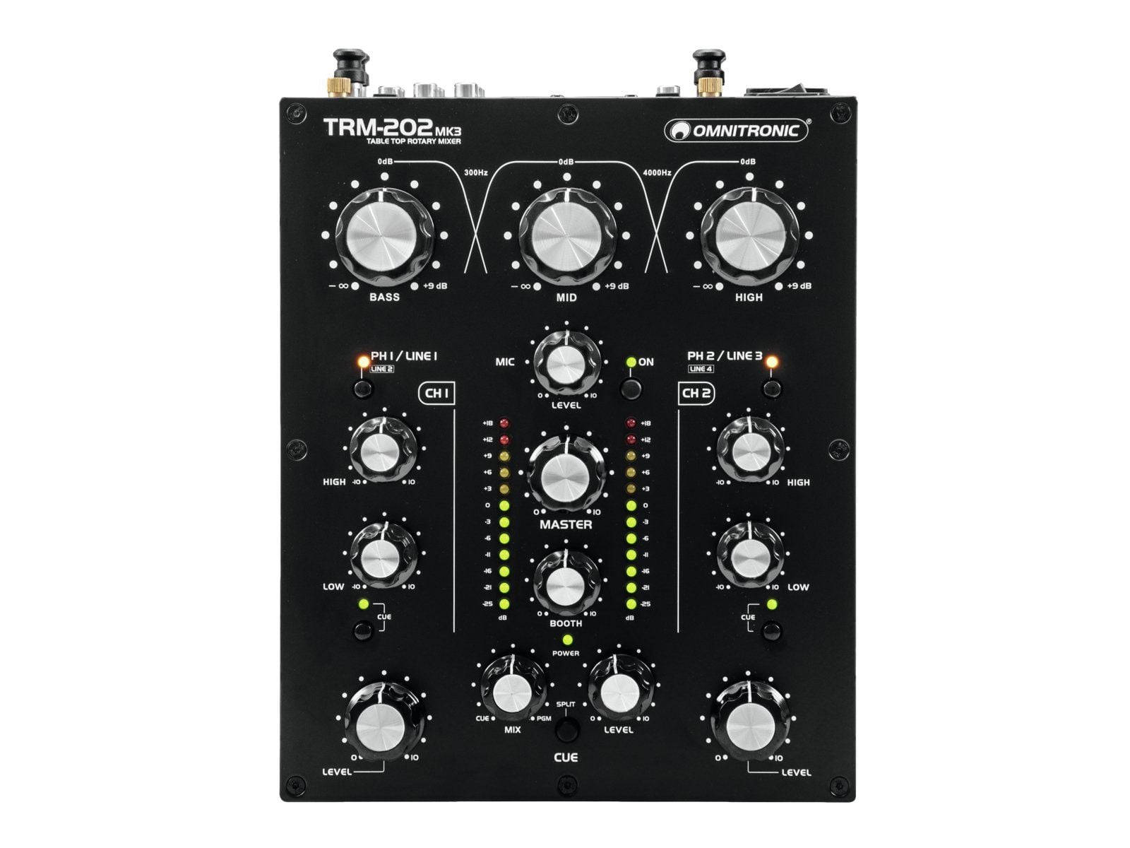 Omnitronic TRM-202MK3 Mezclador DJ 2 Canales TRM-202MK3