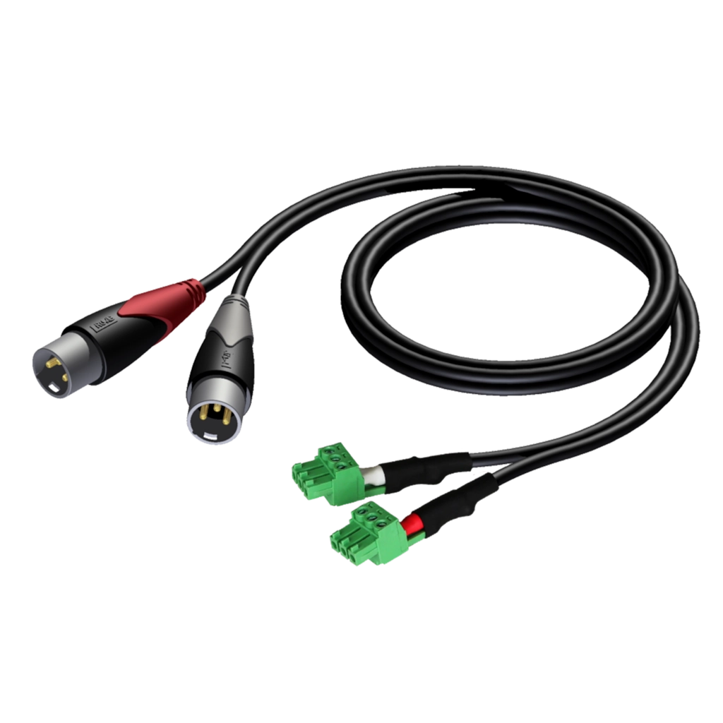 PROCAB CLA834/1 Doble XLR a Doble Terminal 1M PROCAB CLA834/1