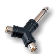 Soundsation Adaptador SADA048-1 2xRCA hembra - Jack macho de 6,3 mm MONO (juego d SADA048-1