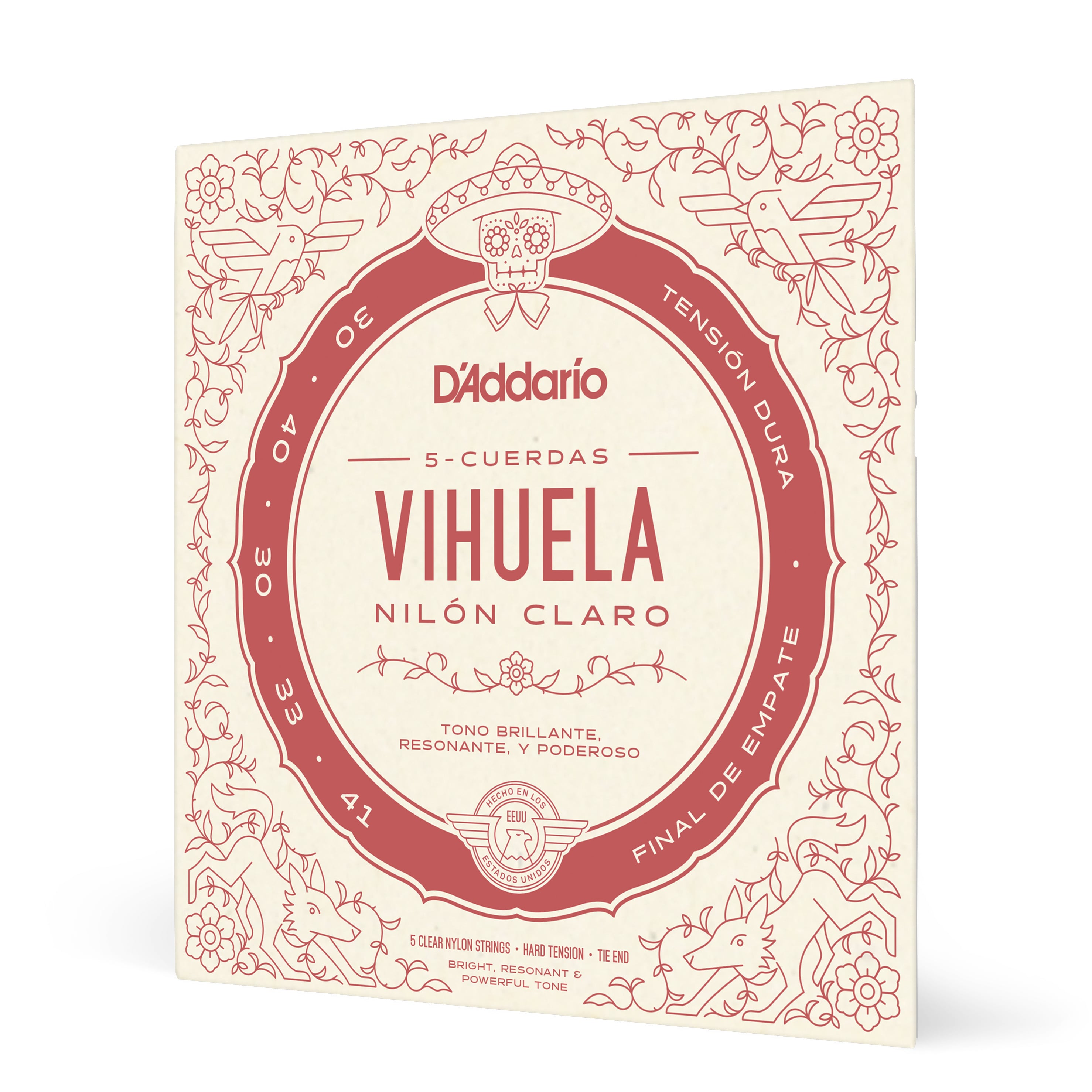 D´addario MV10H Vihuela Hard Tension Strings MV10H