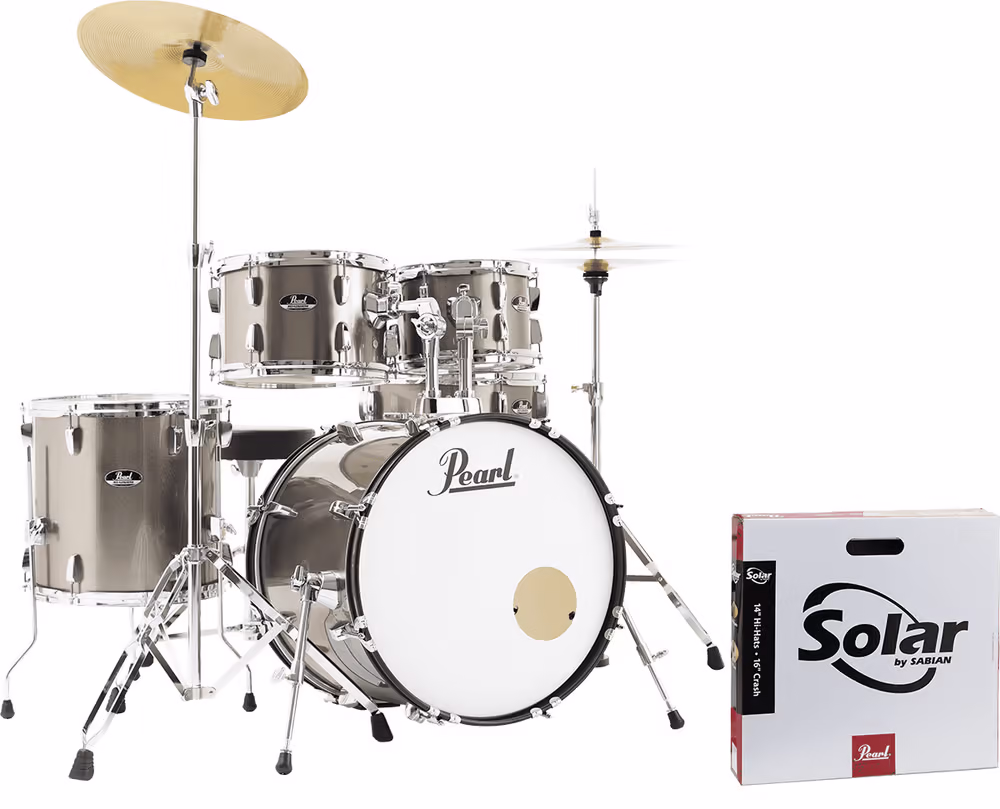 Pearl Kit Roadshow 2016B/1007T/1208T/1414F + 1455S Herrajes, Sillín & 2 Pla RS505C-C707S