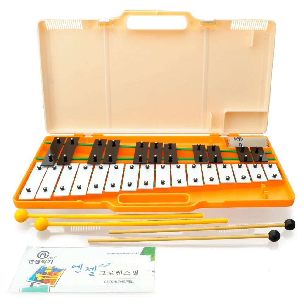Angel AG-27K Glockenspiel cromático de primera calidad, 27 notas con placas AG-27K