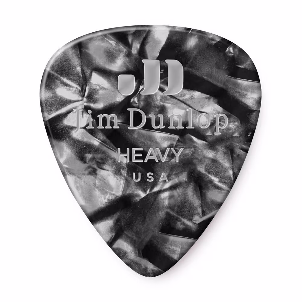Dunlop Pack 72 Púas Genuine Celluloid Classic Negro Perlado - Heavy ADU483R02H