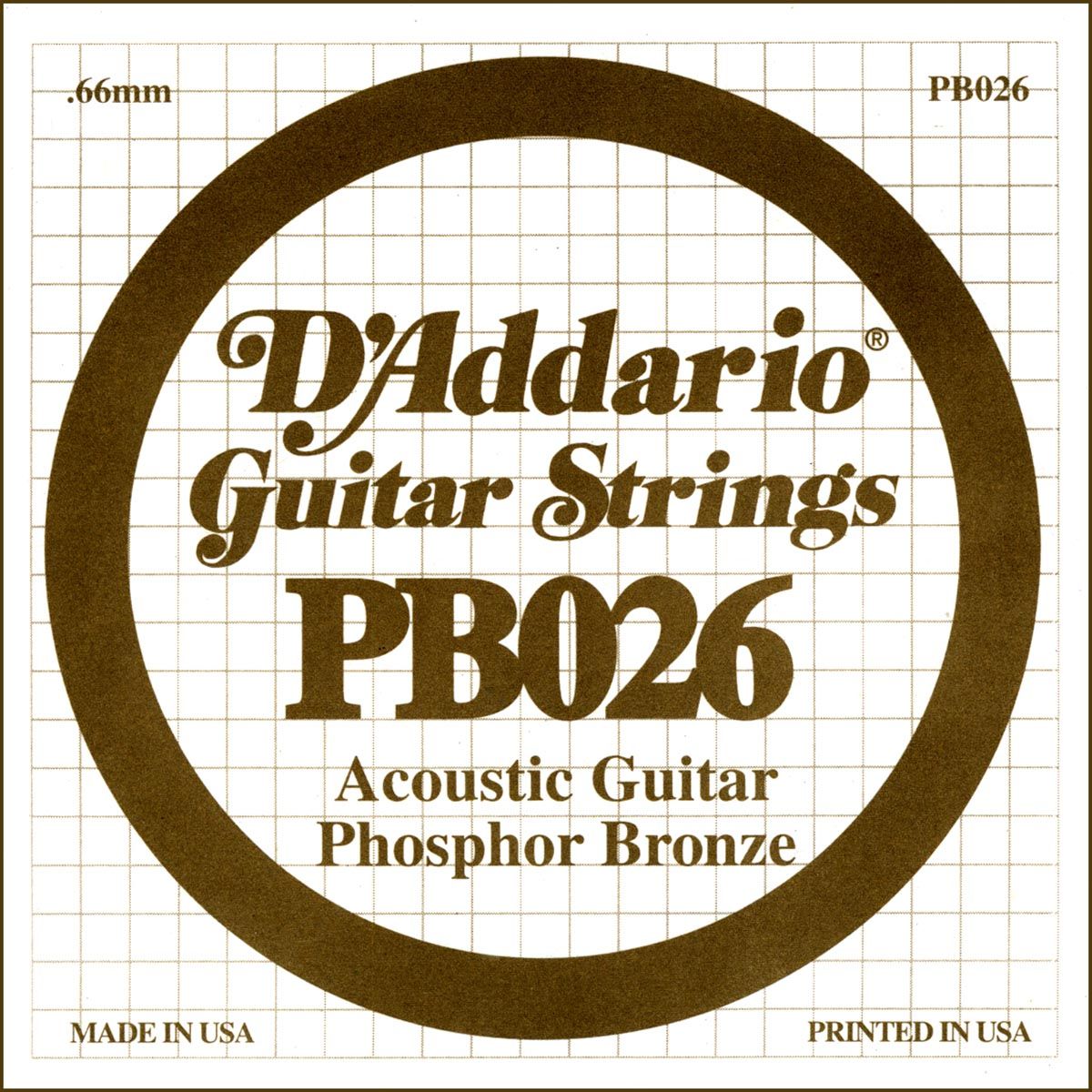 D´addario PB026 Cuerda Suelta para Guitarra Acústica PB026
