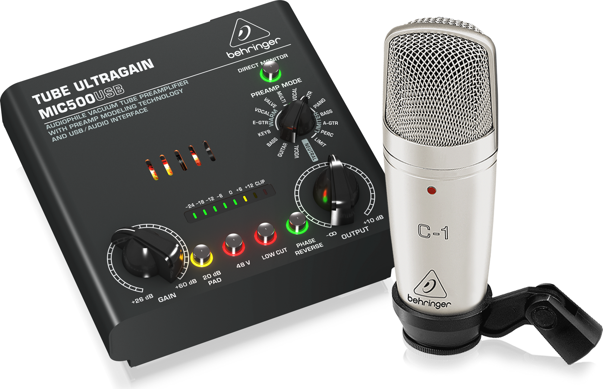 Behringer VOICE STUDIO Set grabación completo con micrófono de estudio Voice Studio Podcast