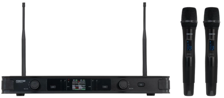 Fonestar SONAIR-PRO-2M Micrófono inalámbrico doble de mano SONAIR-PRO-2M