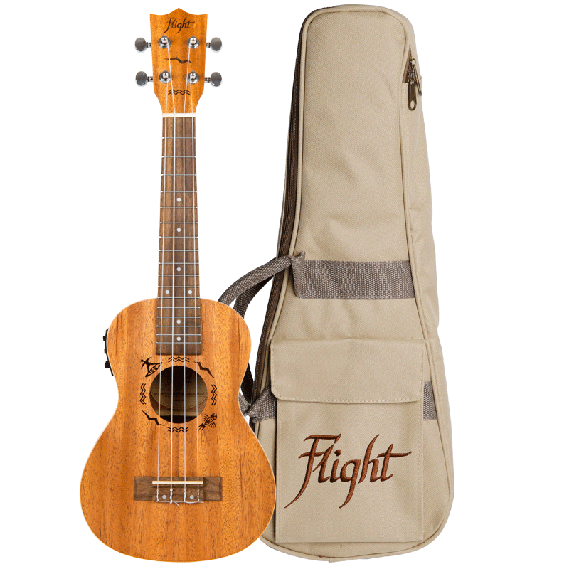 Flight DUC523 CEQ MAH/MAH Ukelele Concierto Electrificado DUC523 CEQ