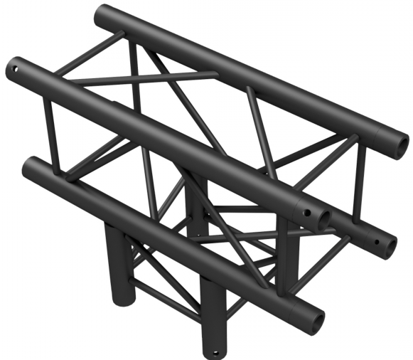 Showtec GQ30017B T-Cross 3-way Black Pro-30 Square G Truss GQ30017B