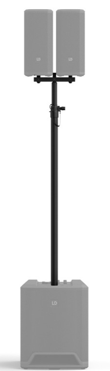 LD Systems DAVE 10 G4X DUAL STAND Mástil Altavoz con Soporte T DAVE 10 G4X DUAL STAND - Mástil de altavoz con sop