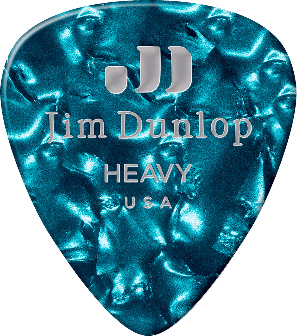 Dunlop Pack 72 Púas Genuine Celluloid Classic Turquesa - Heavy ADU483R11H