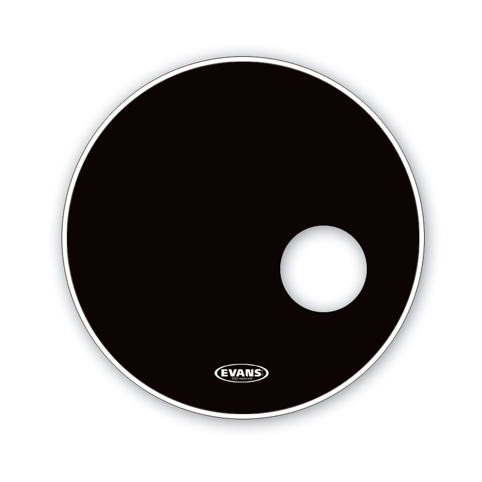 Evans 24 EQ3 Reso Black Parche de Bombo BD24RB 24 EQ3 Reso Black