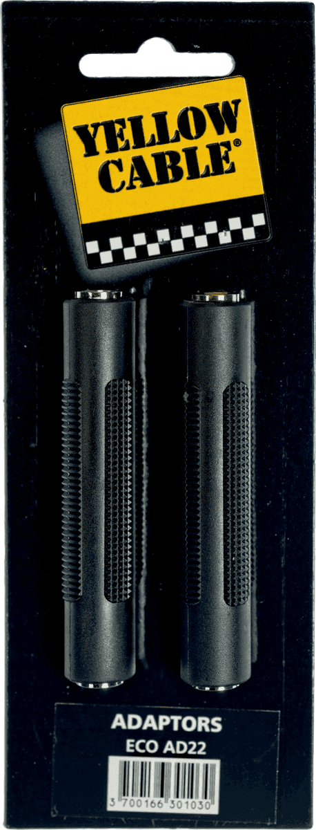 Yellow Cable ECO-AD22 Adaptador de Jack 1/4 Stereo Hembra a 2 Salidas de 1/4 Stereo Hembra ECOAD22