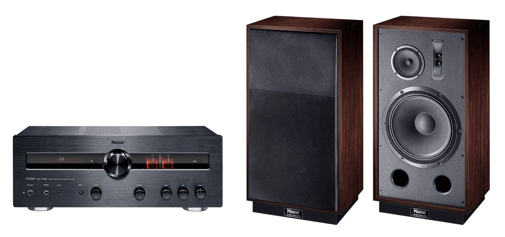 Magnat Pack Retro Transpuls1500+MA900 Amplificador Hibrido+Altavoces Retro 15"  Transpuls1500+MA900 