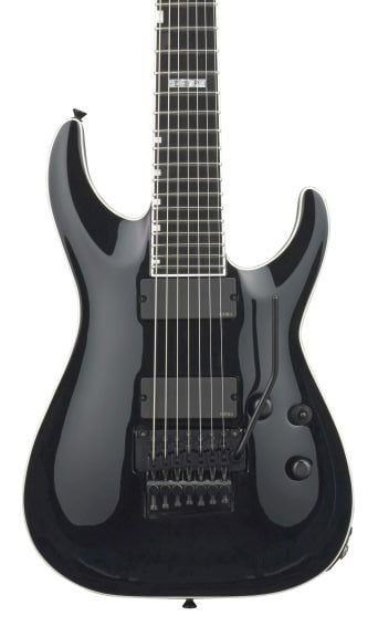 ESP EII E-II Horizon FR 7 Black Guitarra Eléctrica E-II HORIZON FR-7 BLACK +CASE