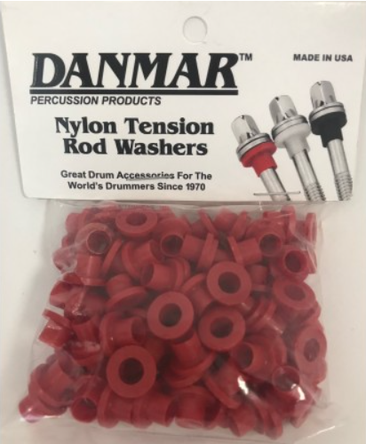 Danmar Percussion 100 Pack Nylon Tension Rod Washers Red 100 Pack Nylon Tension Rod Washers Red
