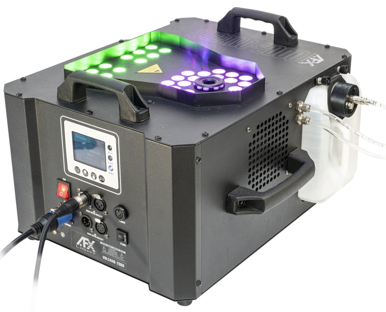 AFX VOLCANO-2000 Máquina de Humo Geyser 2000W PRO COLUMN FOG MACHINE with 36X 1W LED