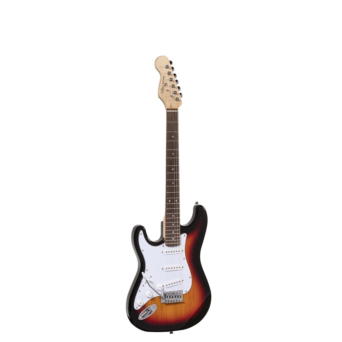 Soundsation Guitarra eléctrica RIDER-STD-SLH 3TS para zurdos, con doble cutaway y RIDER-STD-SLH 3TS