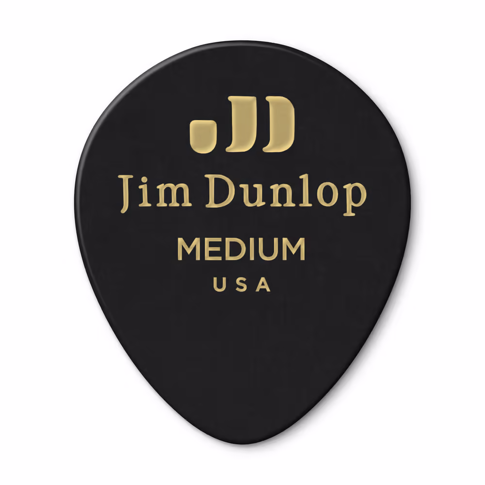 Dunlop Pack 72 Púas Genuine Celluloid Teardrop Negra - Medium ADU485R03MD