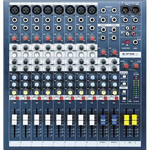 SOUNDCRAFT EPM-8 Mezclador analógico 8 canales Mesa mezclas analógica de 8 canales EPM8