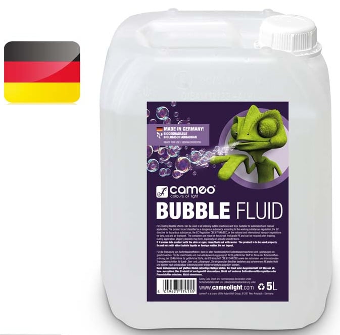 Cameo BUBBLE FLUID 5L Liquido de Pompas CLFBUBBLE5L