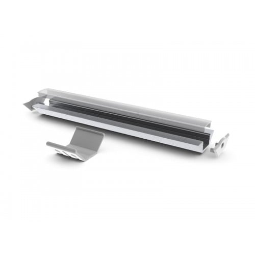 Quarkpro AL-ESQ Perfil Aluminio Esquina con Tapa Frost 2 Metros AL-ESQ
