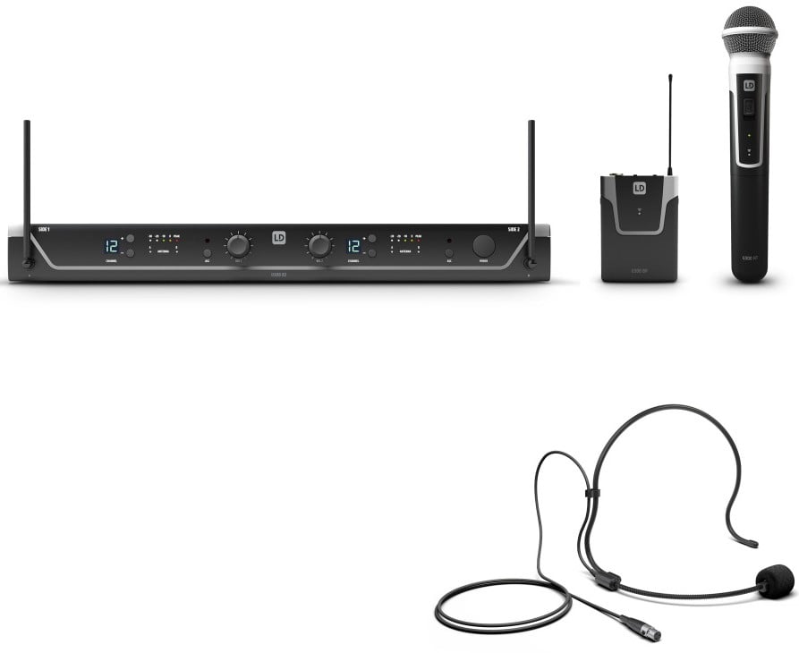 LD Systems U308 HBH 2 Sistema Inalámbrico Mano y Diadema U308 HBH 2 - Wireless Microphone System with Bodyp