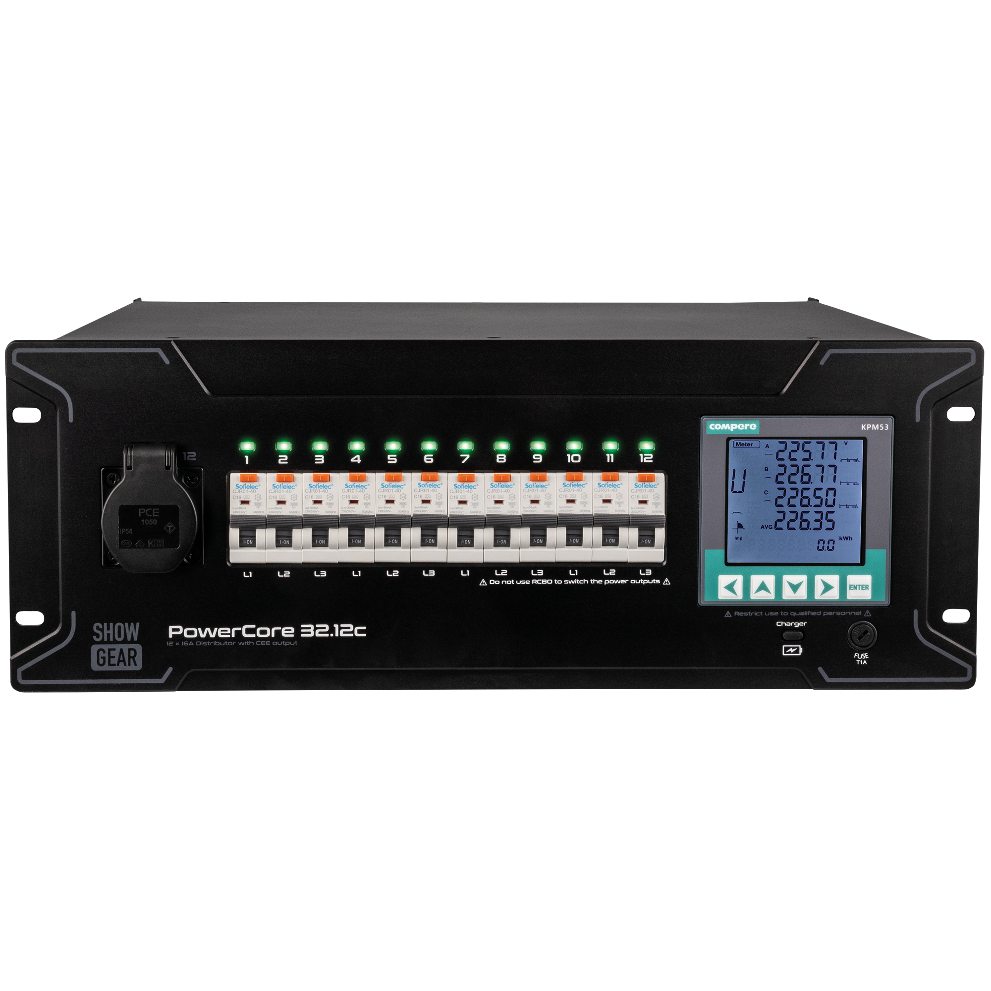 Showgear PowerCore 32.12c 1 + 11x CEE 16A E623013