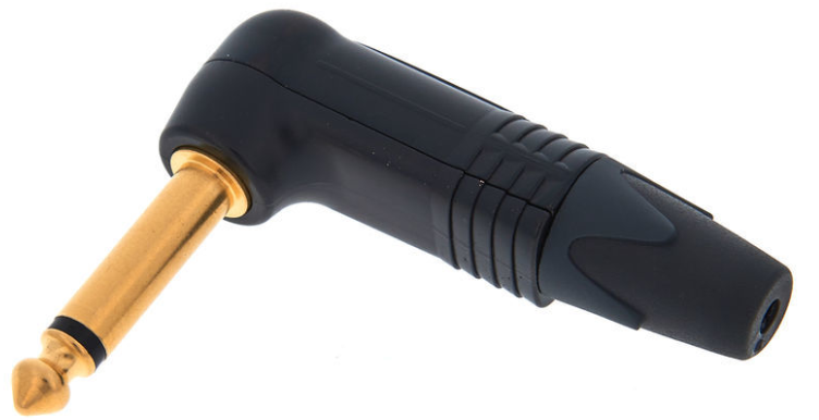 Neutrik NP2 RX-B Conector Jack 6,3 mm acodado mono negro  NP2RX-B Jack 6,3 mm acodado