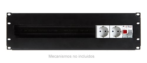Fonestar FRP-34MC Tapa para Rack con 2 Enchufes FRP-34MC