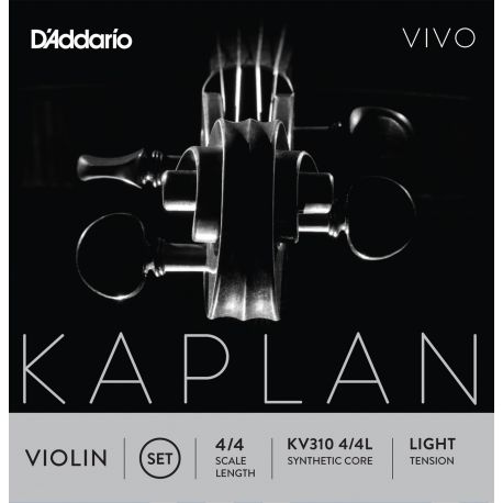 D´addario KV310 Juego de cuerdas Kaplan Vivo para violín 4/4, tensión suave KV310-4/4L Kaplan Vivo Violín