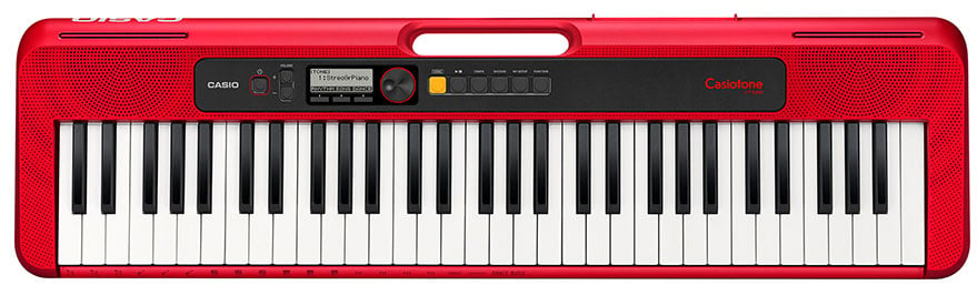CASIO CT-S200RD CASIOTONE Teclado Portátil de 61 Teclas. Color Rojo. Alimentador Incluido CT-S200 RD