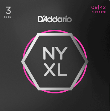 D Addario NYXL0946-3P Juego 3 Sets Cuerdas de Guitarra Eléctrica Super Light Top/Regular Bottom NYXL0946-P