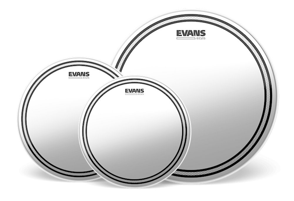 Evans EC2S Pack Clear Fusion (10" 12" 14") con Batería de Caja Seca HD de 14" EC2S Pack (10" 12" 14") con Bateria