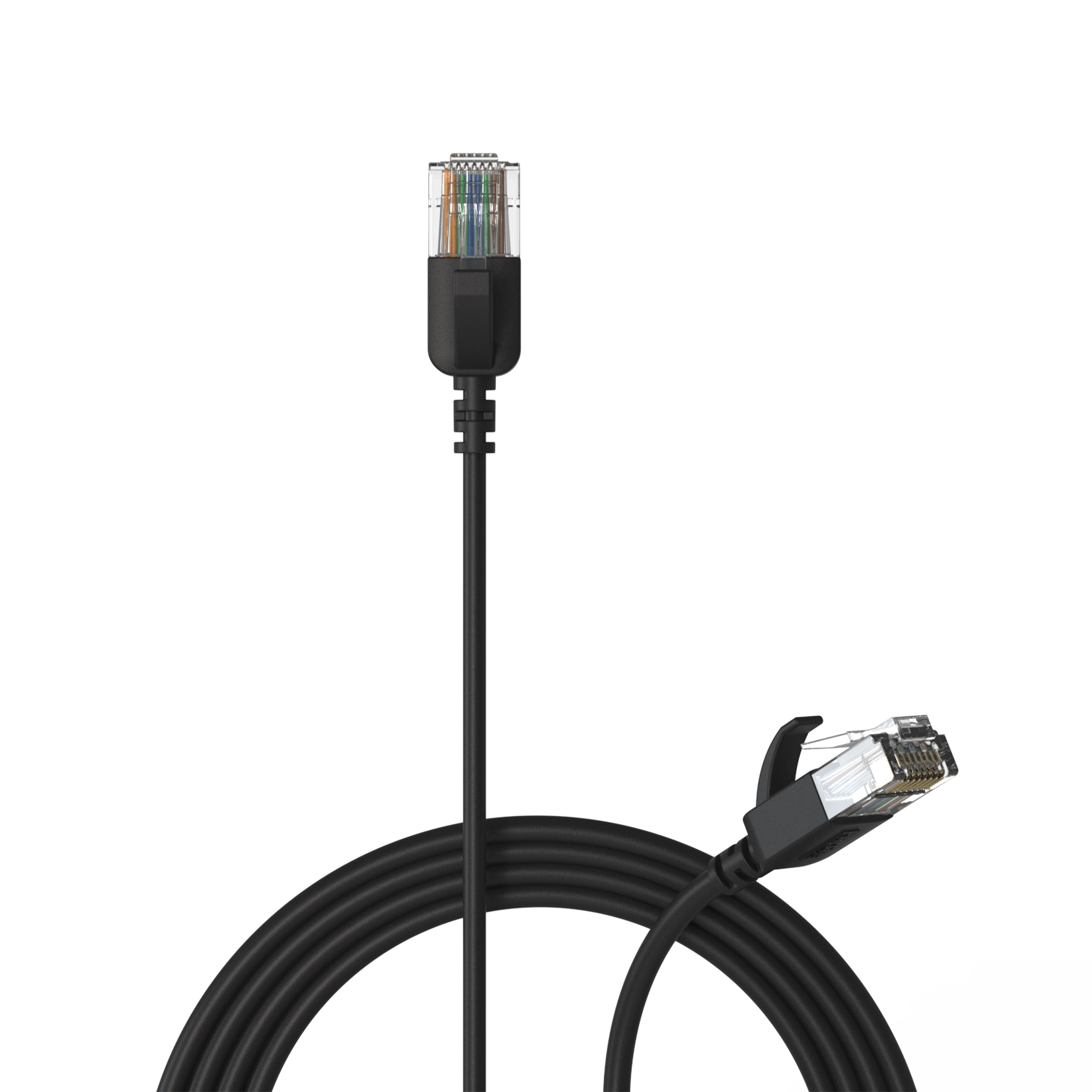 PROCAB CSD560B/0.15 Cable de red delgado - CAT6A RJ45 - RJ45 U/UTP 0.15M Negro CSD560B/0.15