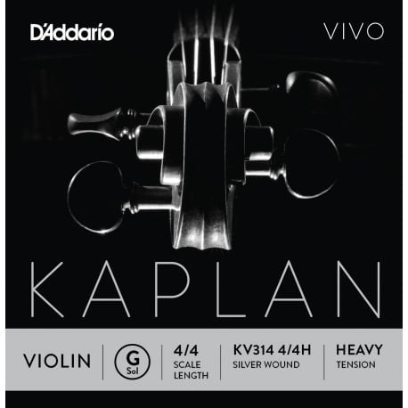 D´addario KV314 Cuerda Kaplan Vivo Hight Sol (G) para violín 4/4 KV314 4/4H Kaplan Vivo Violín G