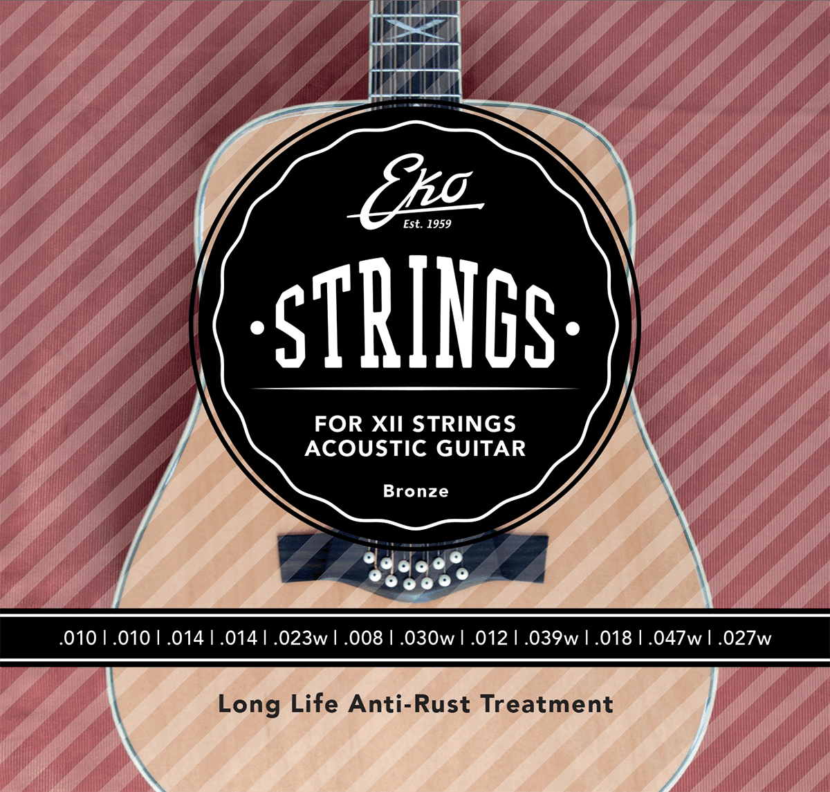 Eko Bronze Light 10-47 12c Cuerdas Para Guitarra Acustica 12 cuerdas BRONZE LIGHT 10-47 12c