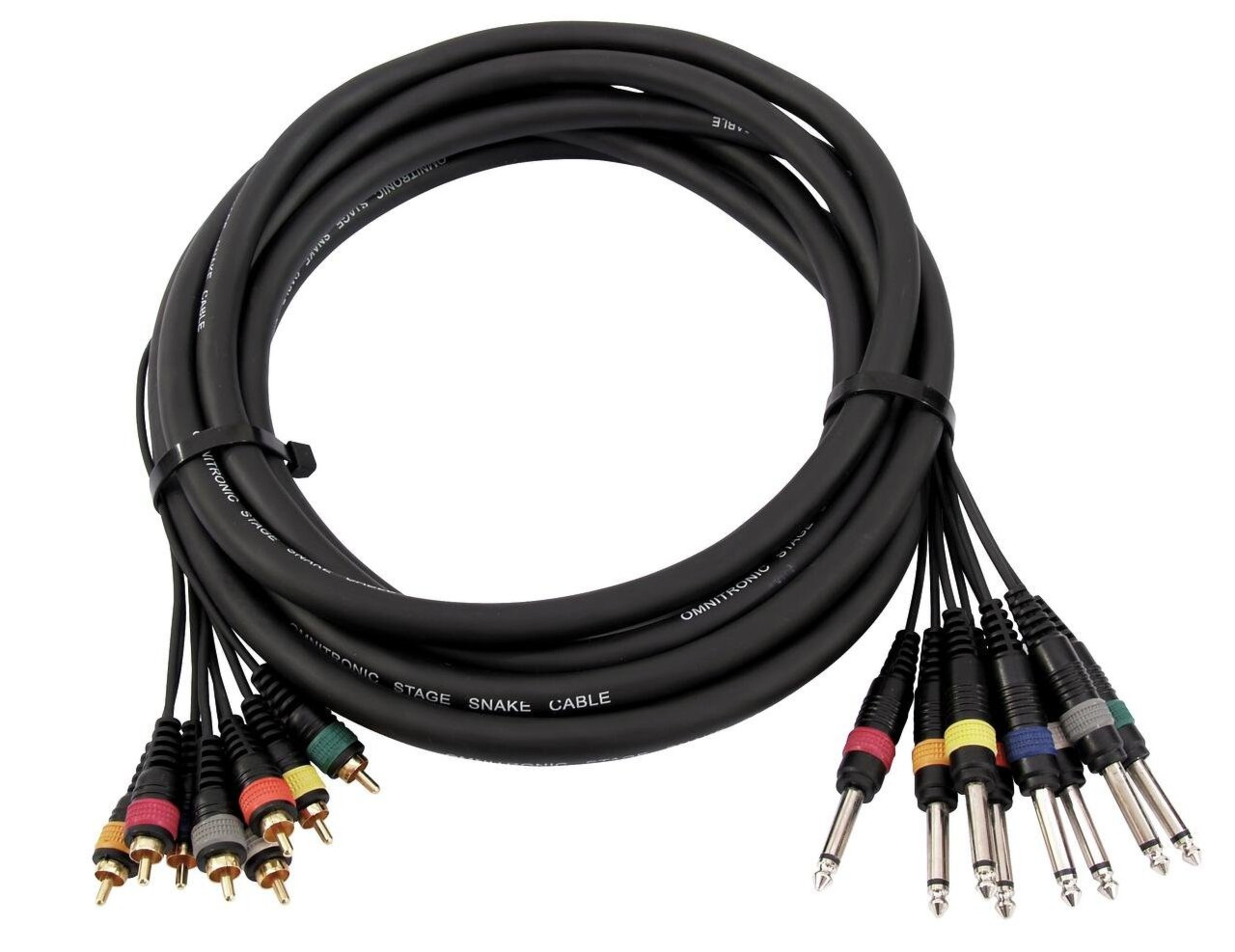 Omnitronic Snake Cable Multiconductor 8xRCA/8xJack Mono 15m Snake Cable Multiconductor 8xRCA/8xJack Mono 15m