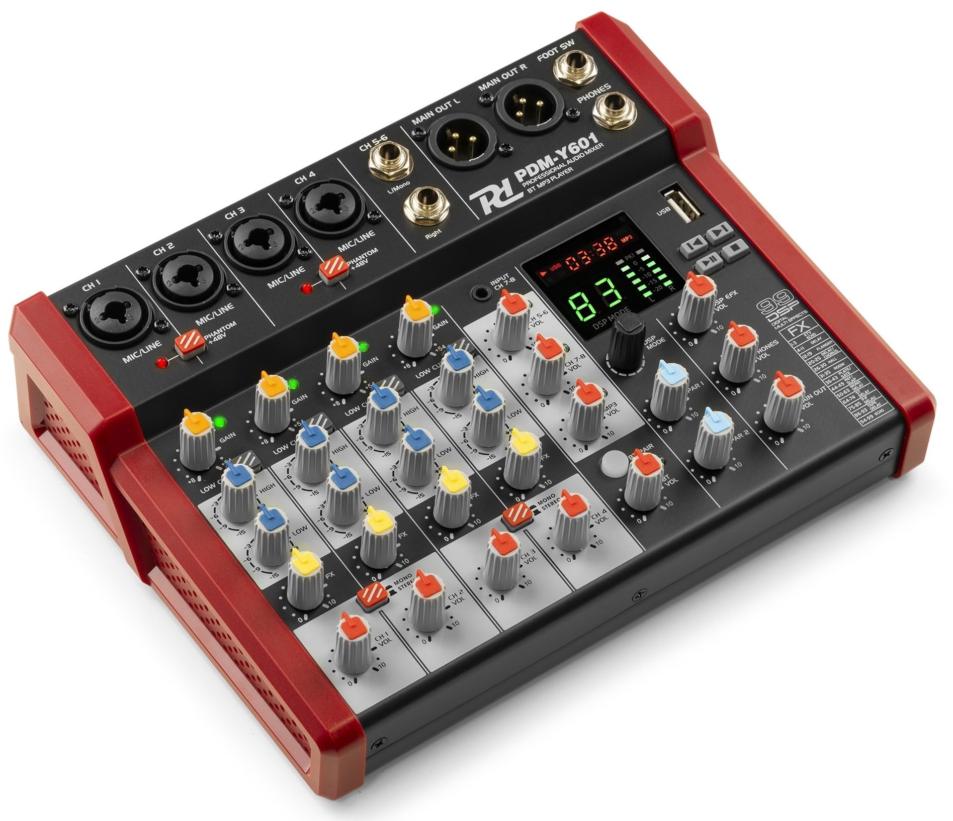 Power Dynamics PDM-Y601 Mezclador 6 Canales PDM-Y601