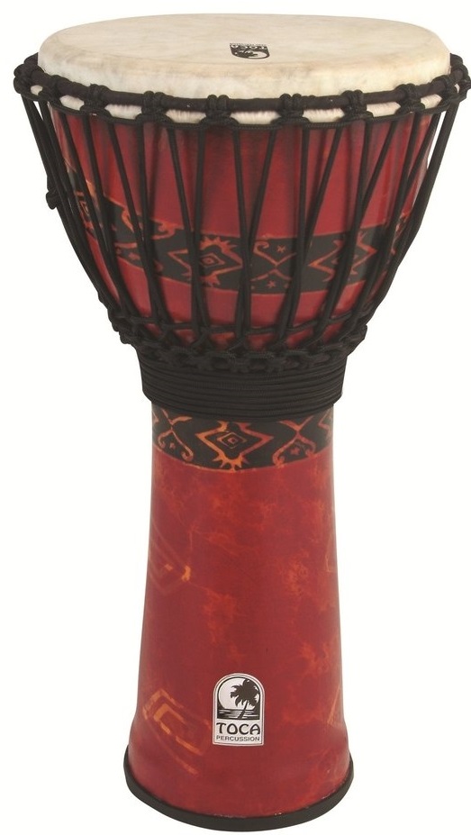 Toca Percussion SFDJ-9RP Bali Red Djembe Freestyle Afinación cuerda SFDJ-9RP