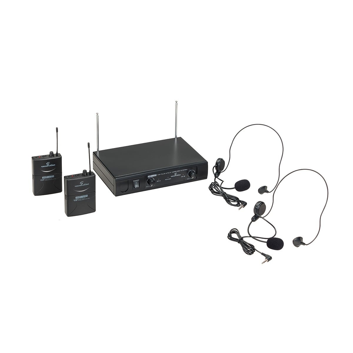 Soundsation Micrófono inalámbrico WF-V21PPB de doble banda VHF, plug and play, co WF-V21PPB