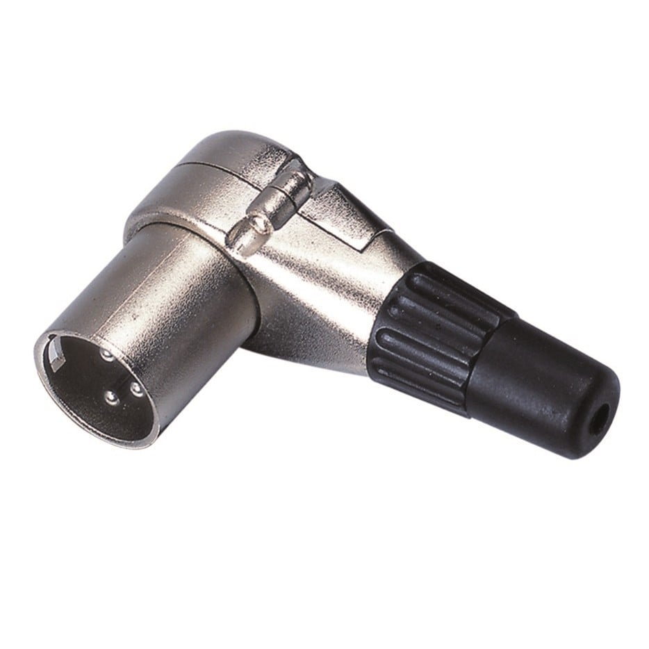 Soundsation Conector metálico angular XLR 3P macho SXLR034M-B (caja de 25 unidade SXLR034M-B