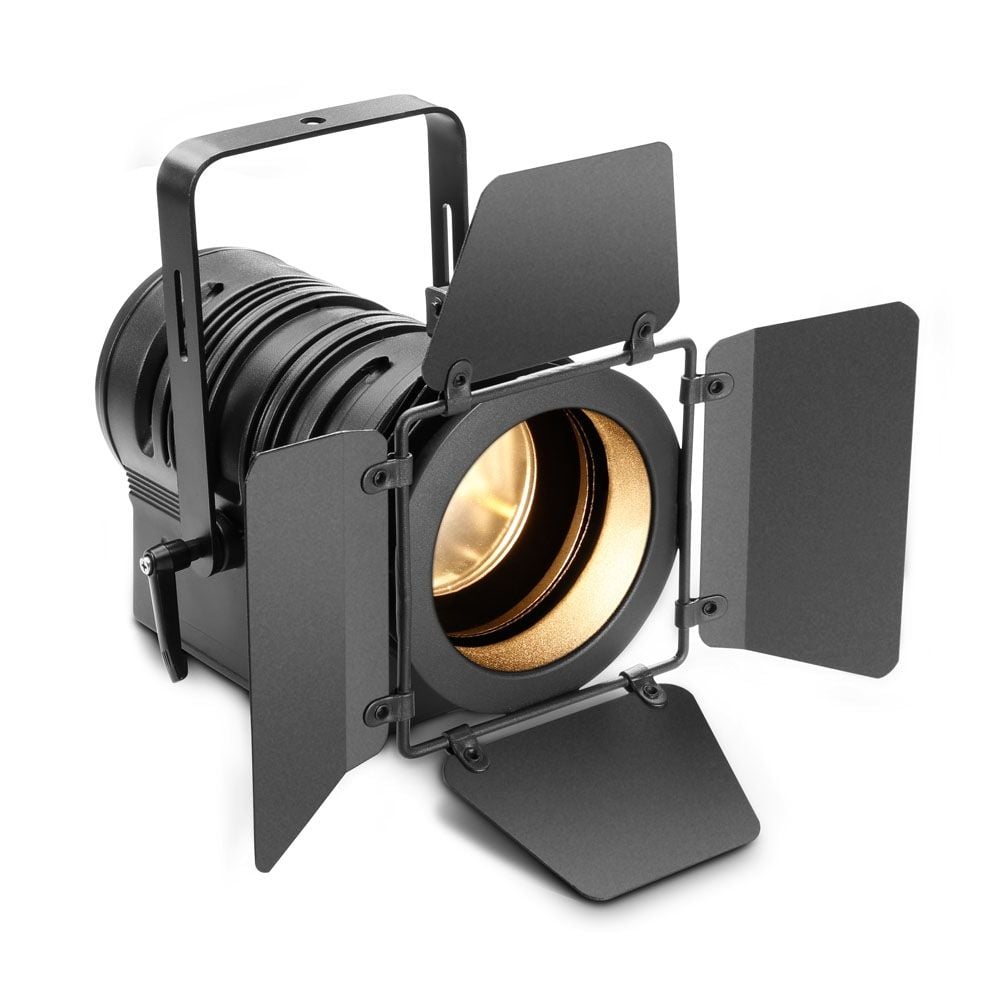 Cameo TS 40 WW Foco para teatro con lente plano-convexa y LED blanco cálido de 40 W en una carcasa negra TS 40 WW