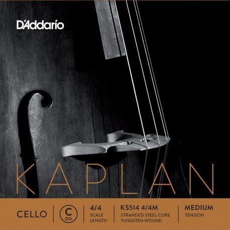 D´addario KS514 Cuerda Kaplan Solutions Do (C) para violonchelo 4/4, tensión media KS514-4/4M Kaplan Solutions Cello C