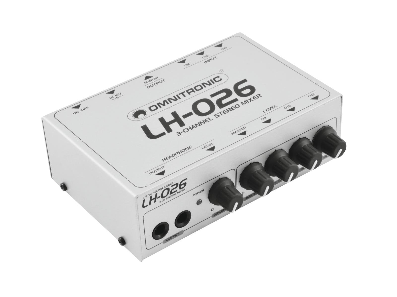 Omnitronic LH-026 Mezclador Estéreo de 3 Canales LH-026