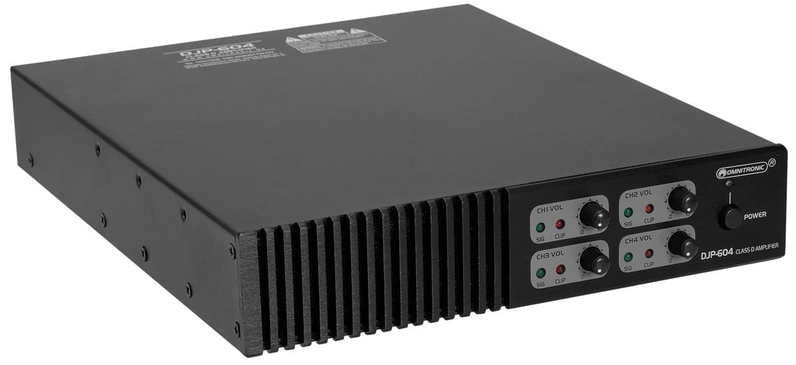 Omnitronic DJP-604 Amplificador Clase D 4 Canales DJP-604